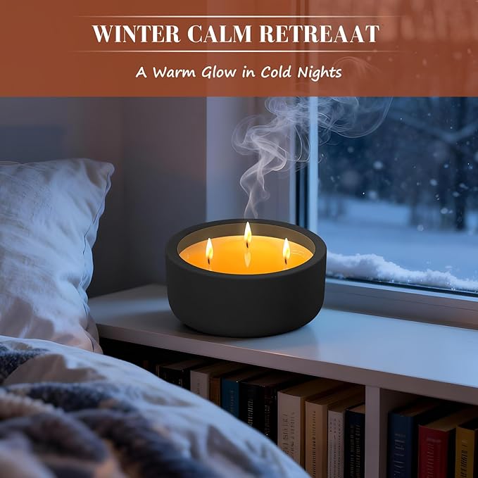 Viyffo Fall Candle – Eucalyptus & Rosemary, 3 Wick Large Scented Candle, 20oz Soy Wax, Aromatherapy Candle for Home Décor, Long-Lasting Fragrance, Perfect for Autumn & Holiday Seasons Gift - Bloomnest