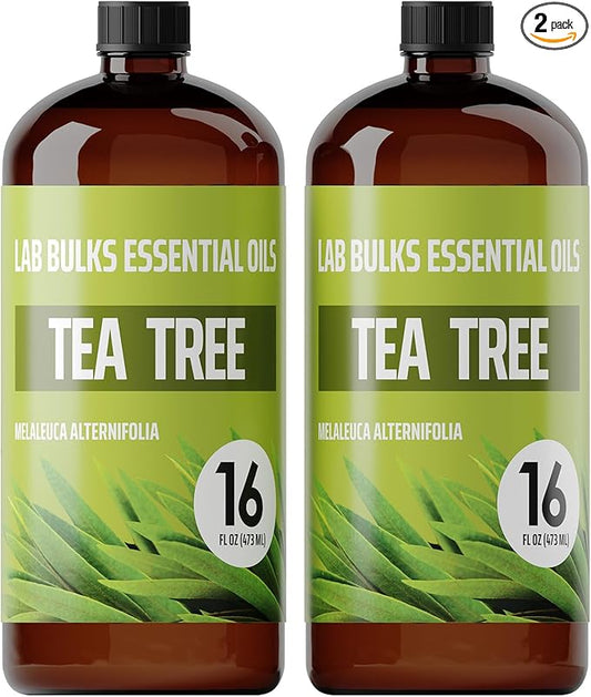 Lab Bulks Essential Oil Tea Tree Essential Oil 16 Ounce (2 Pack) – Aromatherapy Tea Tree Oil Bulk for Diffuser, Soap Making, Home, Candles - Bloomnest