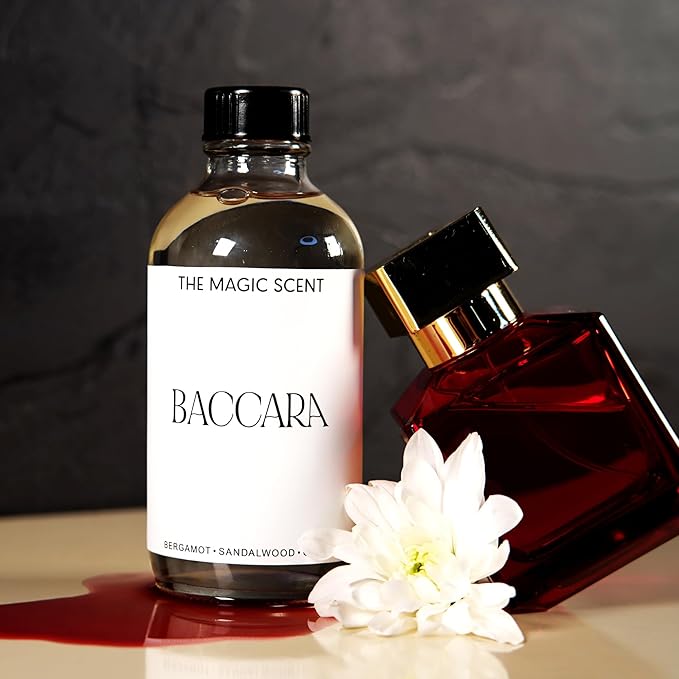 The Magic Scent Baccara Diffuser Oil - Hotel & Home Luxury Scents Inspired by Baccarat Rouge - Diffuser Oil Scents for Home Designed for Use in All Diffusers - 8.5 fl oz, 250 mL - Bloomnest