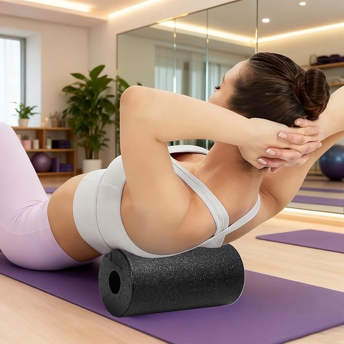 Foam Roller, Deep Tissue Massage Cylinder with Firm Support, Full Body Recovery Roller with Portable Design, Muscle Tension Relief Legs Arms Back, Neck Foot Yoga Pilates Stretching Exercise Travel - Bloomnest