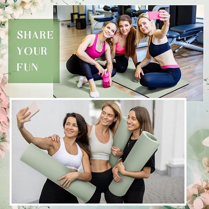 Timgle 6 Pack Yoga Mats Bulk Non Slip Exercise Yoga Mat Thick Anti Slip Tear Resistant Sports Gym for Fitness Stretching Home Workout and Studio - Bloomnest