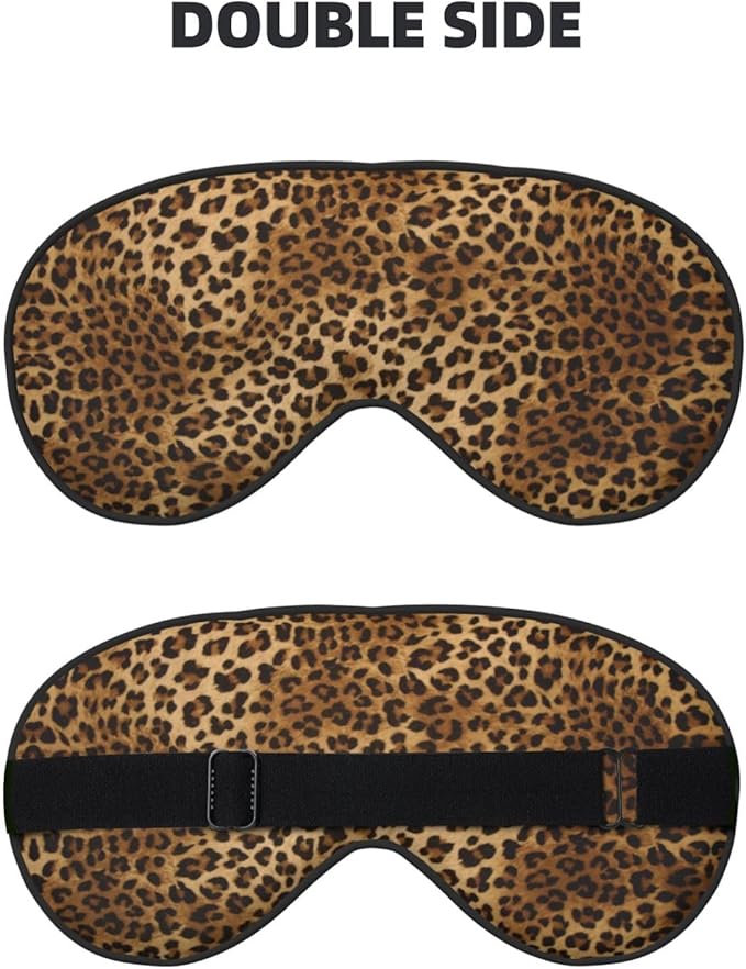 Abstract Brown Leopard Sleep Mask for Sleeping, Soft Comfort Eye Shade, Blackout Eye Cover, Deep Rest, Travel, Nap, Meditation - Bloomnest