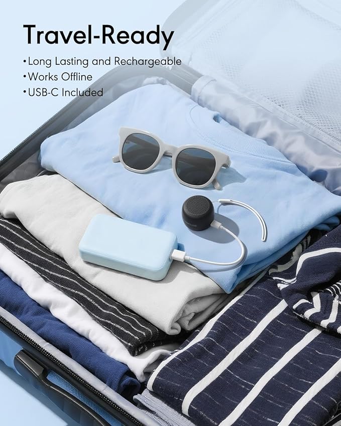 Sound Machine Flowtune White Noise Machine for Baby Adults, Mini Portable Sound Machine for Travel, 6H Timer, 18 Soothing Sleep Sounds Gift (Black) - Bloomnest