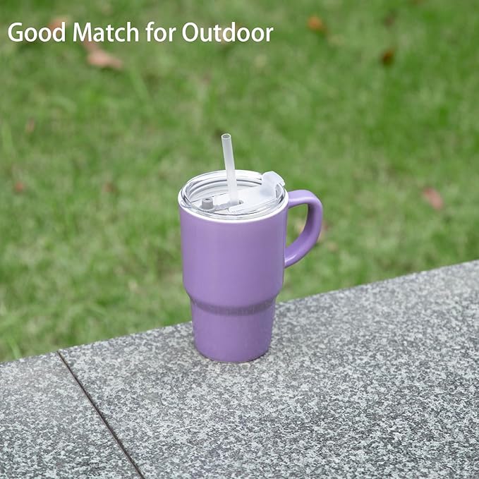 Sweejar Ceramic Travel Mug with Lid, 16 oz Portable Coffee Mug, Dishwasher Safe Tea Cup with Infuser, Reusable Teacup for Car Cup Holder, Tea Lovers(Purple) - Bloomnest