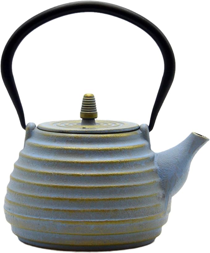 Japanese Teapot with Stainless Steel Infuser for tea, Cast Iron Tea Kettle for Stovetop Safe, Cast Iron Teapot Coated with Enameled Interior(33.8oz/1000ml)