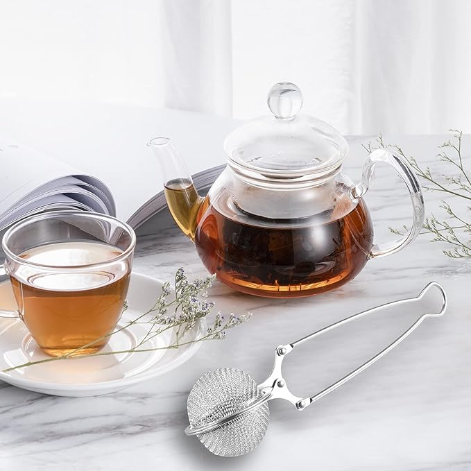 Snap Ball Tea Strainer, Exptolii 3 Pack Stainless Steel Tea Infuser Filter with Handle for Loose Leaf Tea, Spices, Seasonings - Bloomnest