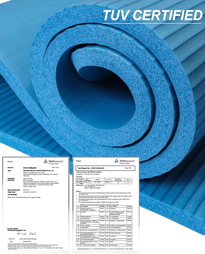 Yoga Mat Thick Wide Yoga Mats for Women Men Large Exercise Mat 78"x35" 1/2 Inch Workout Mat for Home Gym, with Carrying Yoga Bag