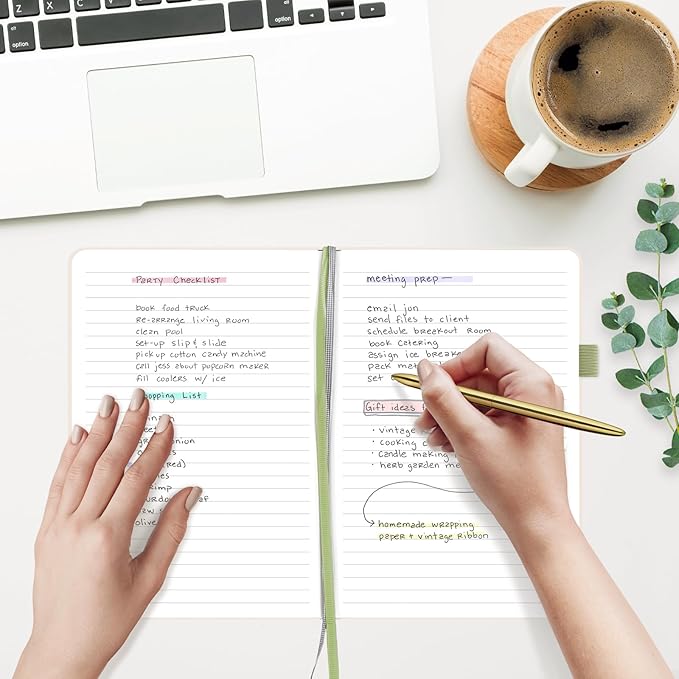 &And Per Se Lined Journal Notebook, 160 Pages, A5 5.7 x 8 inches College Ruled Thick Paper Notebook Journals for Writing, Hardcover Notebooks for Women Men Office School (Botanical Floral) - Bloomnest