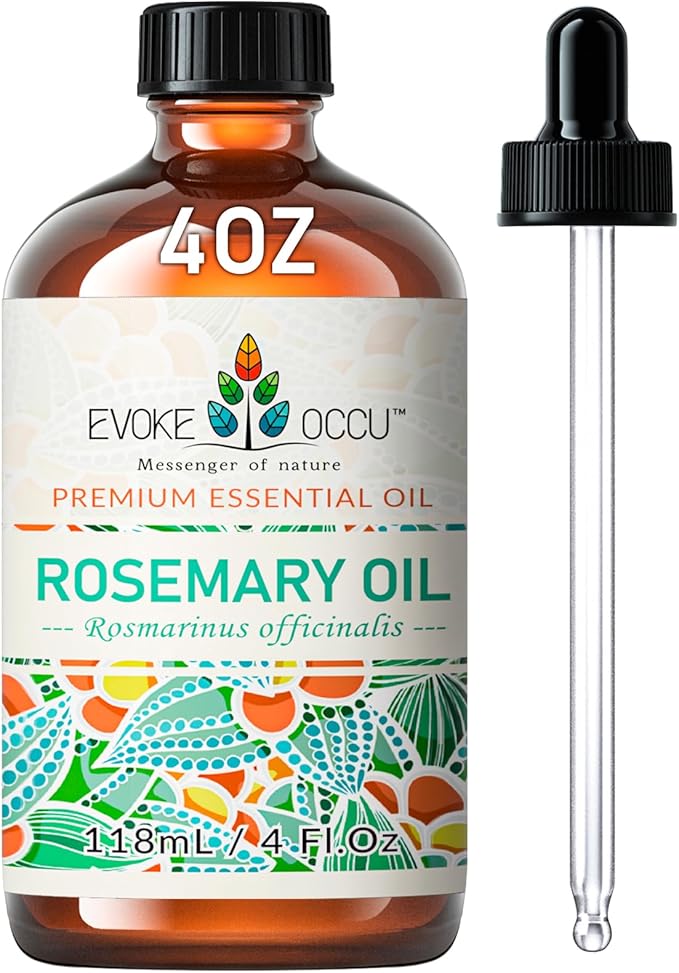 EVOKE OCCU Rosemary Oil for Hair Growth, Nourishing Scalp, Relieving Hair Loss & Reducing Dandruff - 4 Fl Oz - Bloomnest