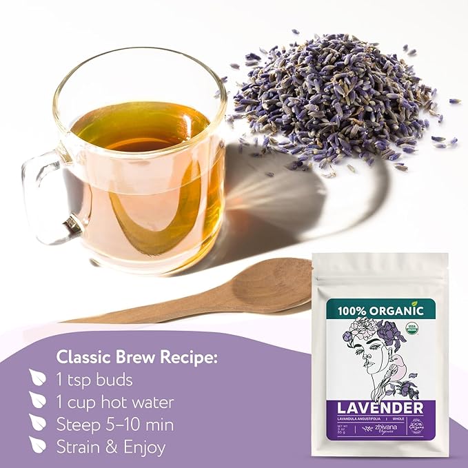 Super Value Pack 5 LB - Organic Food Grade Lavender Flower – Loose Leaf Lavender Tea - Lavandula Angustifolia - Edible Lavander for Drinks, Cooking & Baking - Bloomnest