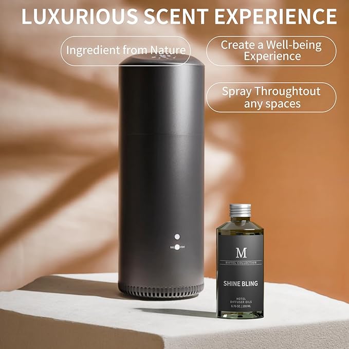 Hotel Collection Diffuser Oil- 6.76 Fl Oz/200ML-Shine Bling,Luxury Essential Oils for Diffuser Refill & Machines,Bigger Bottle, Bolder Aroma, Longer Lasting - Bloomnest