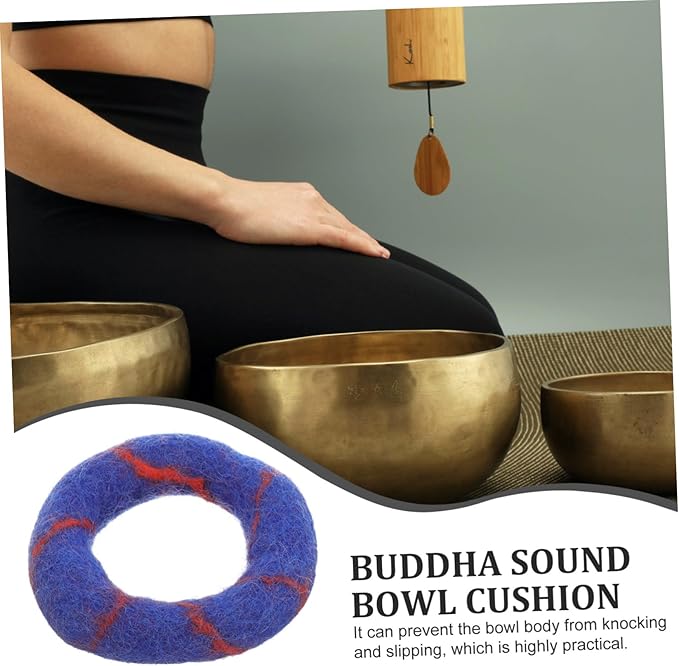 Kisangel Singing Bowl Cushion Pad Hand Sewn Mat for Meditation Buddhist Sound Bowl Stability Prevents Slipping Knocking Durable Singing Bowl Accessory - Bloomnest