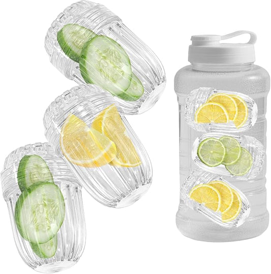 3PCS Fruit Infuser,Plastic Mesh Detachable Tea Infuser Strainer Balls for Loose Leaf Tea/Coffee/Fruit, Compatible with Stanley/Hydro Flask Wide Mouth Bottles,Transparent Tea Diffuser Basket with Lid - Bloomnest