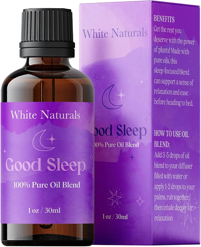 White Naturals Better Night Sleep Essential Oil Blend – Calming Aromatherapy Oil for Restful Nights & Relaxation, 100% Pure & Natural Essential Oils for Peaceful Sleep, 1oz - Bloomnest
