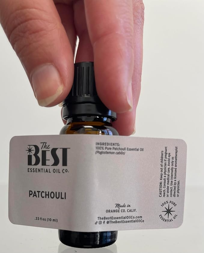 The Best Patchouli Essential Oil- Premium Grade- 100% Pure & Natural for Aromatherapy, Diffuser, Spa, Massage, Air Freshener- 10 ml (.33 fl oz) - Bloomnest