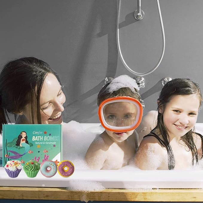 Bath Bombs,10 Natural Bath Bomb Gift Set, Organic Bubble Bath Bombs, Shea Butter Dry Skin Moisturize, Fizzy Spa Bath for Her Mom Women Kids Girls Girlfriend, Mothers Day Birthday - Bloomnest