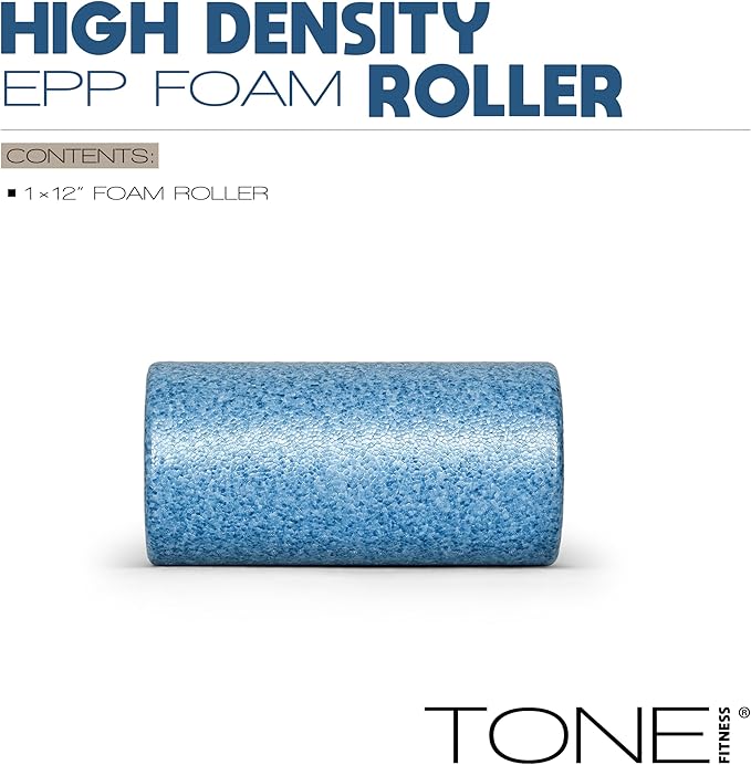 Tone Fitness High Density EPP Foam Exercise Foam Roller for Yoga, Pilates, Stretching, Massage, and Recovery | Multiple Sizes and Colors - Bloomnest