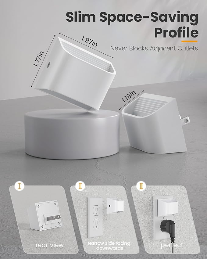 NIORSUN Plug in Night Light, Auto Brightness Sensor Night Light, 3000K Warm White, Ultra-Slim Wall Light for Hallway Bathroom Bedroom Stairs, White, 6 Pack - Bloomnest