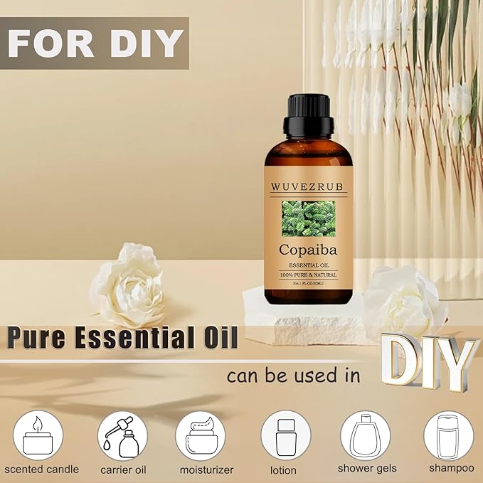 Copaiba Essential Oil, 30ML Pure and Natural for Aromatherapy Diffuser - 1 Fl Oz - Bloomnest