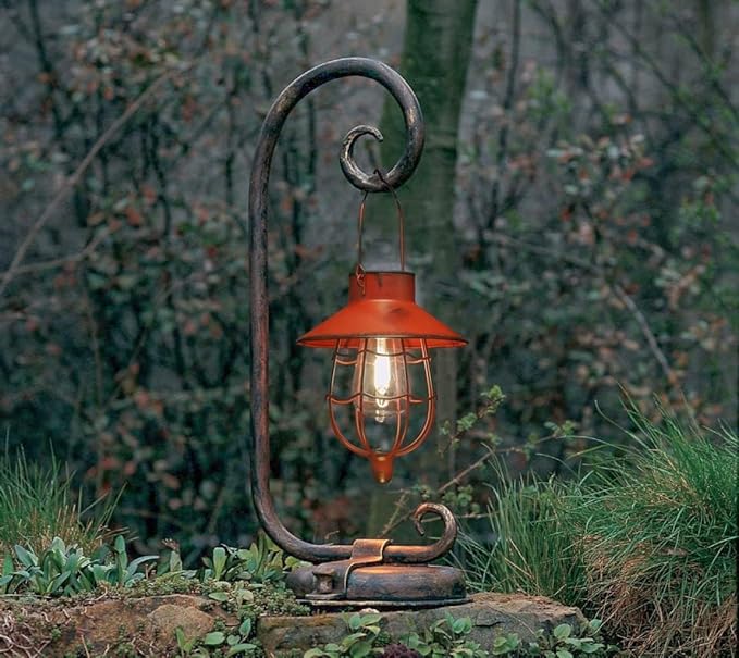 YAKii 6 Pack Solar Lantern Hanging Waterproof Outdoor Metal Solar Lamp with Warm White Light Decorate for Yard Garden Pathway Patio Porch (Red) - Bloomnest