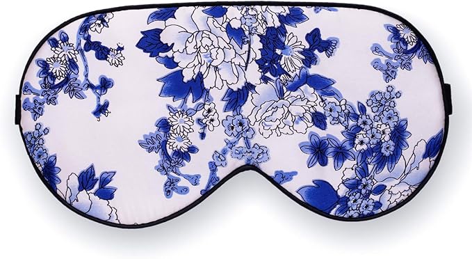 MAXFEEL Feel 100% Pure Silk Eye Mask - Sleep Eye Cover in Floral Colors (#39) - Bloomnest