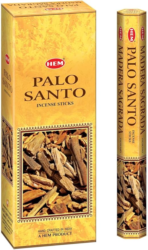 Hem Palo Santo Incense Sticks (120 Sticks, 6 Boxes Inside) - 9 Inches Long, 20g per Box - Perfect for Meditation, Eradicate Negativity, Rituals & Cleansing Aura. HEM