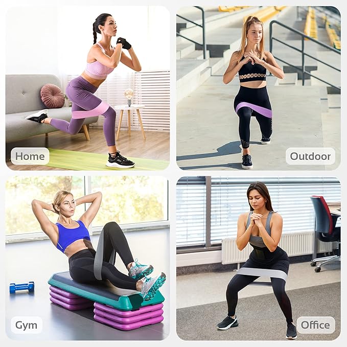 TheFitLife Resistance Exercise Bands for Women - Fabric Workout Bands for Booty, Hip, Glute, Leg, Thigh, Squat, Butt Lift Excersize and Fitness Loop Bands for Home Gym - Bloomnest
