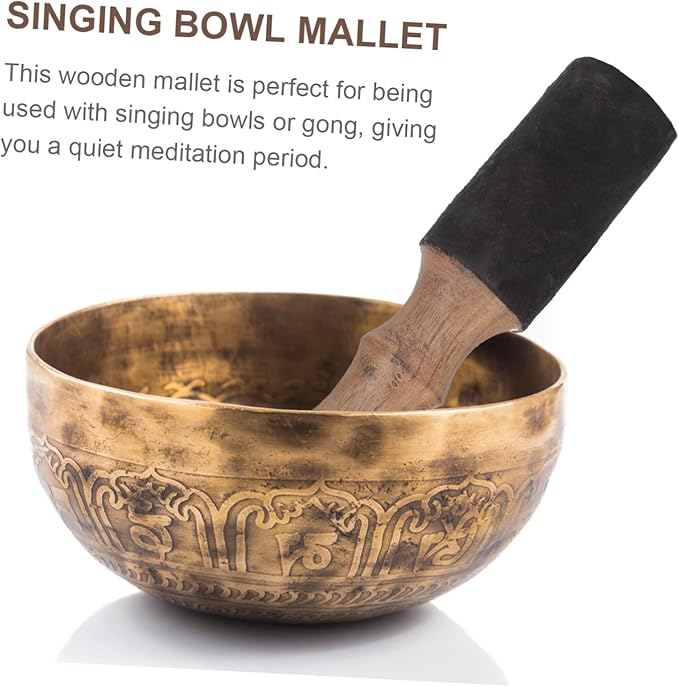 Singing Bowl Mallet Durable Wooden Striker for Meditation and Yoga Accessory for Sound Bowls and Gongs Craftsmanship present for Music Lovers - Bloomnest