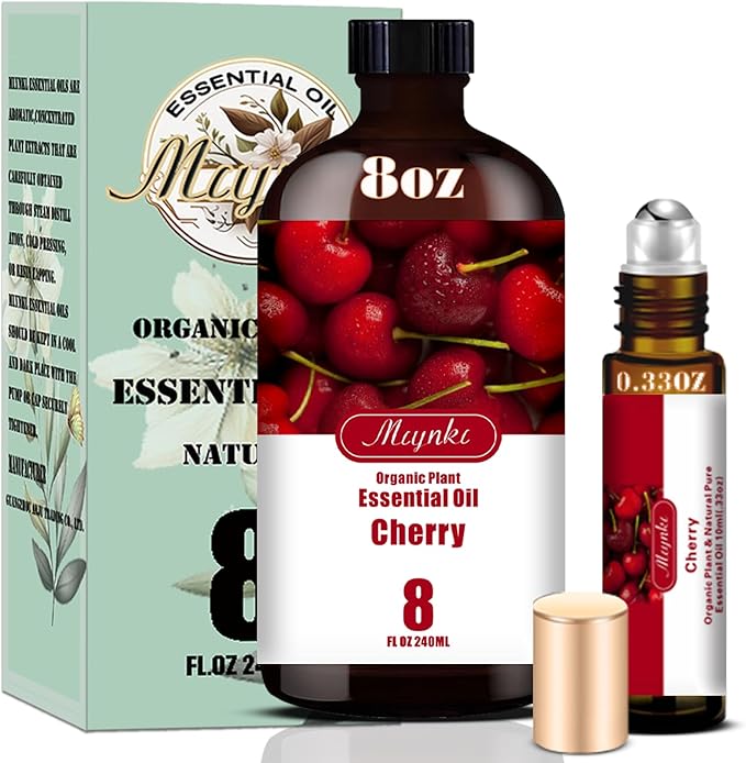 Cherry Fragrance Oil-Cherry Essential Oil 8.33oz (250ml)-100% Pure Natural Scent for Diffusers, Candles, Soap Making & Aromatherapy-Relaxing Home & Gift Essential Oil for Bath, Massage - Bloomnest