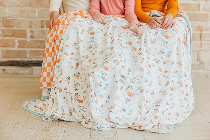 Copper Pearl Jumbo Premium Knit 3 Layer Stretchy Throw Blanket 'Mickey Mouse's Boo Bash' - Bloomnest