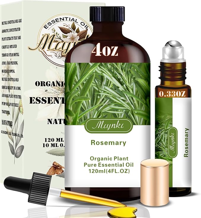 Rosemary Essential Oil-Rosemary Fragrance Oil 4.33oz (130ml)-100% Pure Natural Scent for Diffusers, Candles, Soap Making & Aromatherapy-Relaxing Home & Gift Essential Oil for Bath, Massage - Bloomnest
