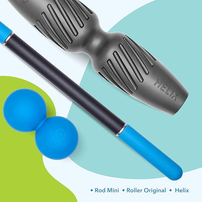 RAD Portable Travel Bundle – Compact Myofascial Release Massage Set, Travel-Friendly Muscle Recovery Tools - Includes Exercise Foam Roller, Massage Stick, and Peanut Ball - Bloomnest