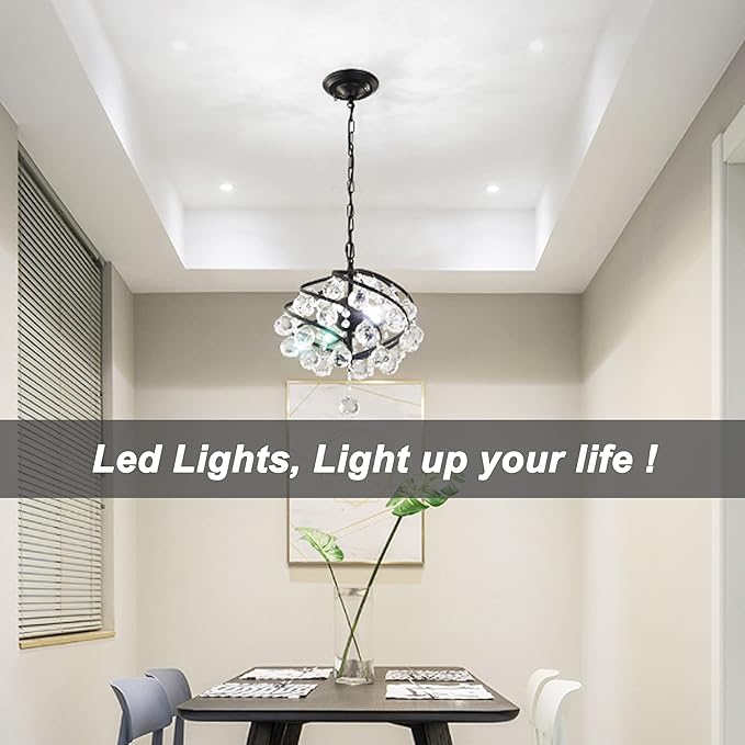 ALIDE E12 C7 LED Candelabra Bulbs 6000K Daylight White, 60W Halogen Equivalent, T6 Small Base 120V Light Bulbs 6W Cool White for Ceiling Fan Chandelier, 550lm 10-Pack - Bloomnest