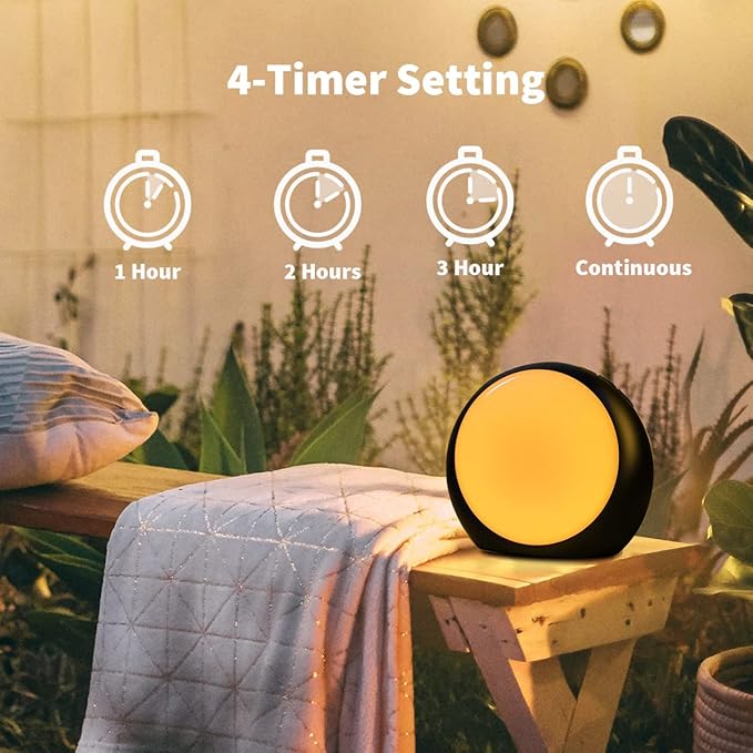 Loudspeakers Brown Noise Sounds White Noise Machine 30 Soothing Sounds 12 Color Night Lights Auto-Off Timer Calming Sleep Machine with Memory Function for Baby Kids Adult for Office Privacy