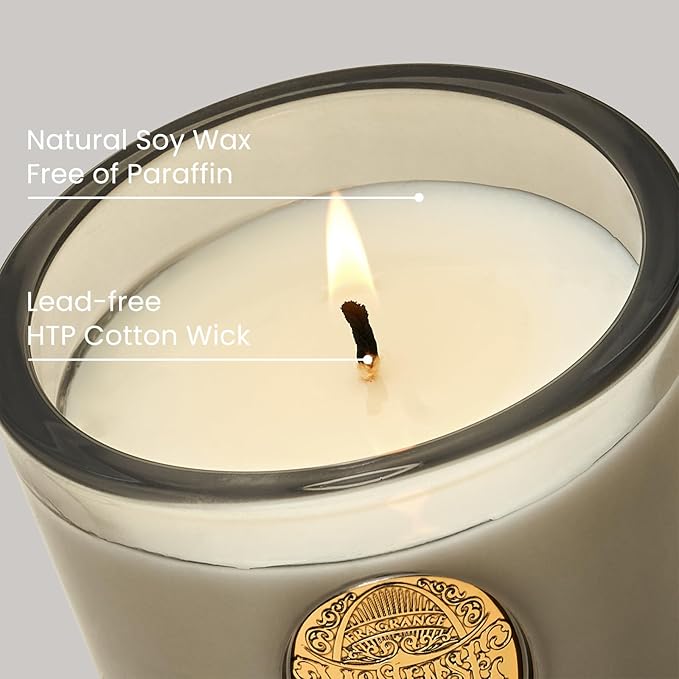M&SENSE Natural Soy Candle | Coconut & Gray | 9.2 oz, 50H Burn Time | Luxury Scented Candle for Relaxation, Gifting, Home Décor | Ideal for Bedroom, Office, Party Ambiance - Bloomnest