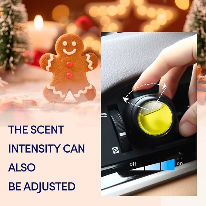 Car Air Freshener Vent Clips, 8 Pack, Provides Long-Lasting Scent, Up to 240 Days, Odor Eliminator (Gingerbread) - Bloomnest