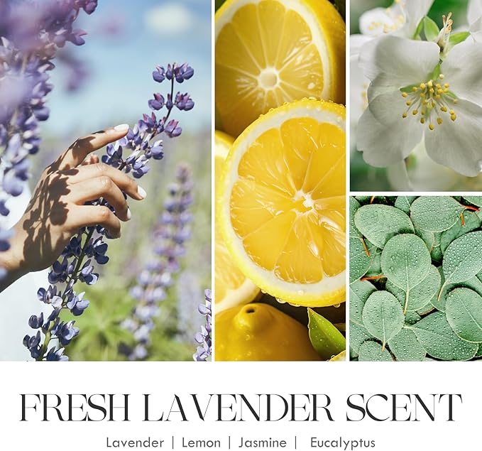 AOOVOO Lemon Lavender Scented Candle - Lavender, Soy Wax, Aromatherapy, 9oz - Bloomnest