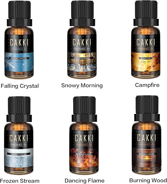 Winter Essential Oils Set - 6 Scents for Diffusers, Candles, Soaps, Gifts - Bloomnest