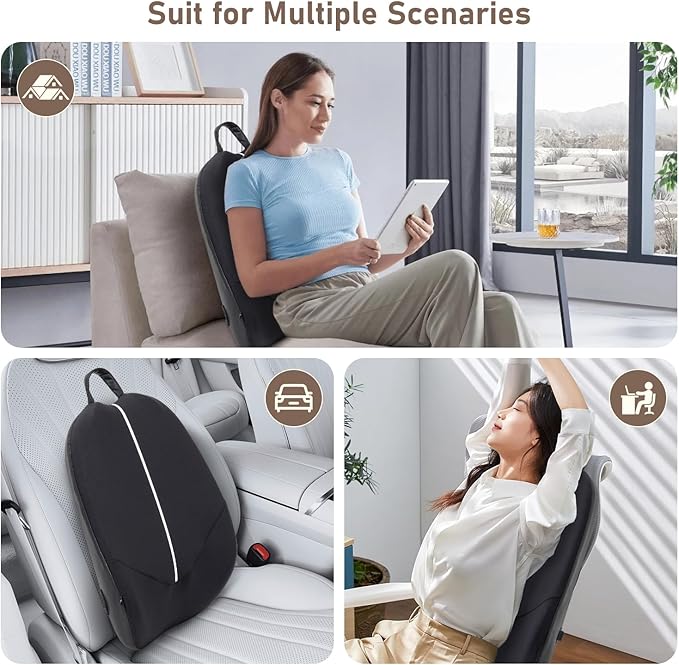 Shiatsu Back Massager with Heat,Up and Down Back Massager for Pain Relief Deep Tissue,Portable Massage Chair Pad,Kneading Massage for Office Home - Bloomnest