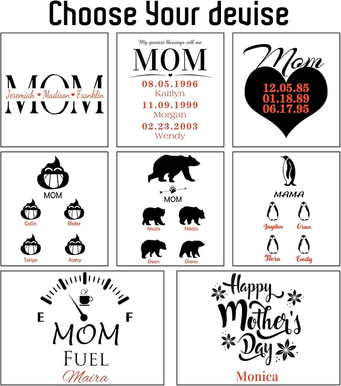 Custom Mama Bear Tumbler with Kids Names, Personalized Mothers Day Gift for Women, Her, New Mom, Customized 40oz Insulated Stainless Steel Coffee Mom Cup with Straw Lid - Bloomnest