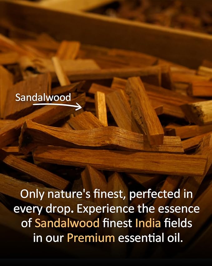Sandalwood Essential Oil, 100% Pure Natural Sandalwood Oil for Diffuser, Aromatherapy, Skincare, Oil, Massage & DIY Perfume Making, Large 4 fl oz | Woody, Creamy, Long-Lasting Scent Airoomoil