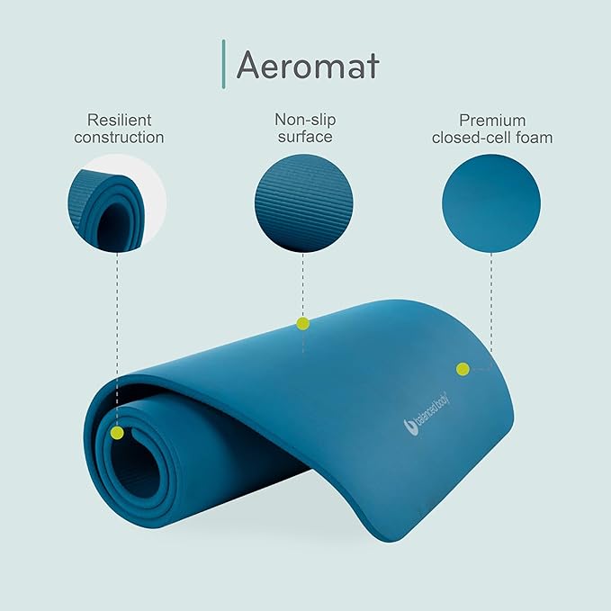 Balanced Body Aeromat Pilates and Yoga Mat for Floor Exercise, Extra-Thick Floor Workout Mat for Pilates or Yoga Exercises and Workouts, Studio or Home Gym Mat - Bloomnest
