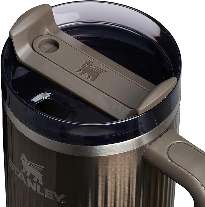 STANLEY Quencher H2.0 Tumbler with Handle and Straw 40 oz | Flowstate 3-Position Lid | Cup Holder Compatible for Travel | Insulated Stainless Steel Cup | BPA-Free | Fluted Gunmetal Shine Stanley