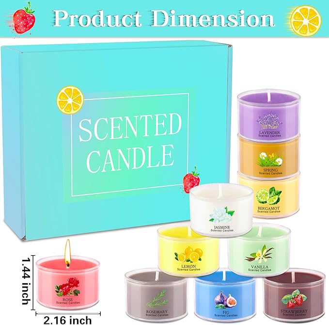 Aromatherapy Scented Candles 20 Pack - Small Candle Gift Set for Women with 10 Scents, 1.6oz Long-Lasting Soy Wax Candles for Relaxation, Yoga, Bath, Christmas Birthday Gifts, Home Decor - Bloomnest