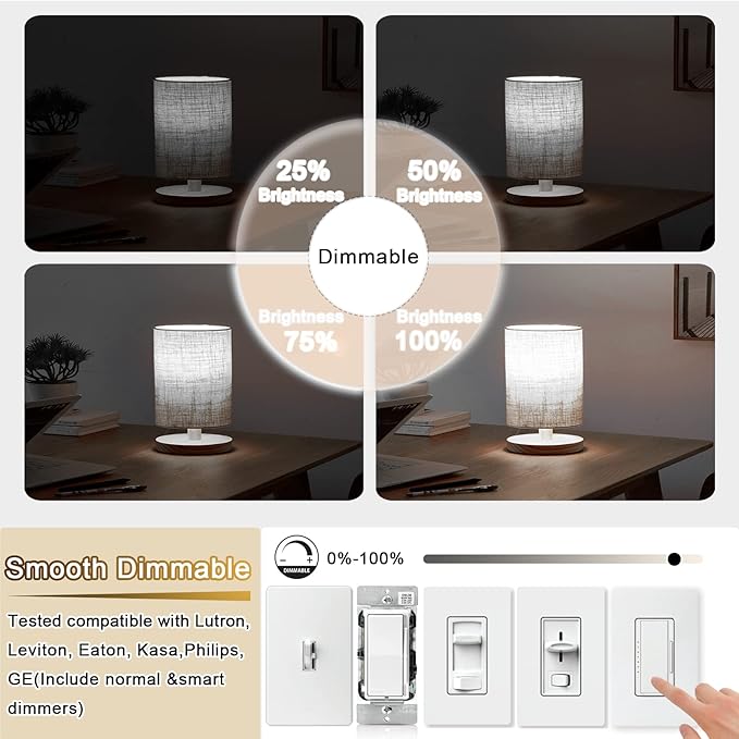 3.2 Inch 5000K Daylight White E26 LED Bulb 60 Watt Equal, AC 120V 600LM Edison Bulbs Dimmable, 6W T10 T30 Filament Light Bulbs Clear Glass for Fan Pendant Wall Light, UL Listed-4 Pack - Bloomnest