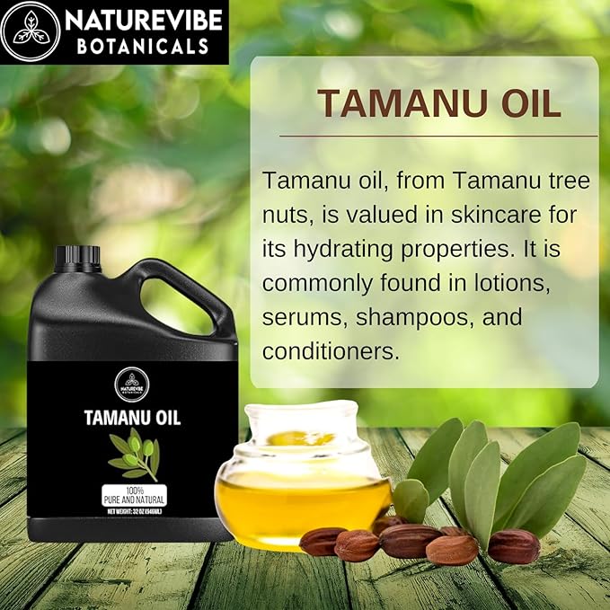 Naturevibe Botanicals Tamanu Oil 32 Ounces | 100% Pure and Natural | Great for Skin Care and Hair Care - Bloomnest