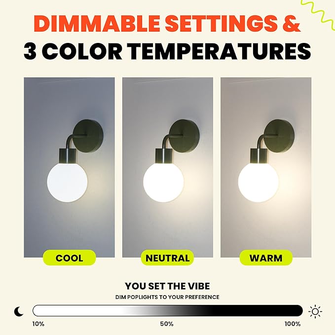 Wireless Wall Sconce (Shark Tank) Rechargeable & Dimmable LED Light w/App Control & Damage-Free Install, Moveable Modern Ambient Lighting for Elegant Home & Bedroom Decor | Matte Black - Bloomnest