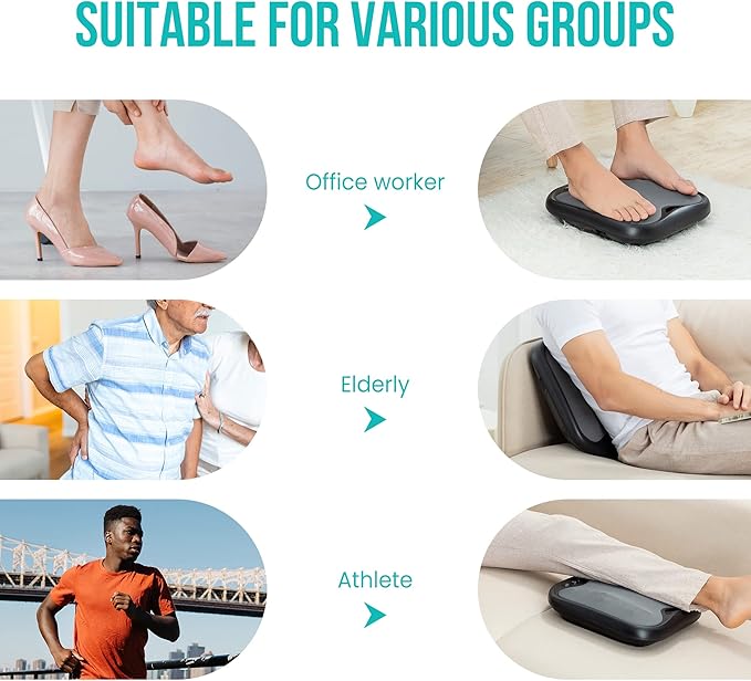 Snailax Shiatsu Foot Massager with Heat, Washable Cover Kneading Foot & Back Massager, Heated Feet Warmer, Electric Feet Massager Machine for Plantar Fasciitis - Bloomnest