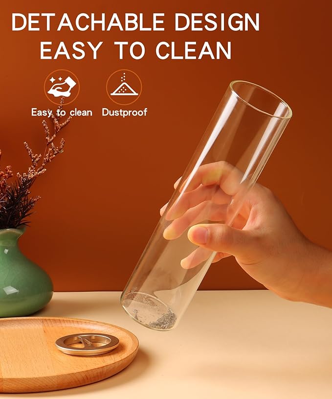 Incense Holder for Sticks [Anti-Ash Flying], Modern Insence-Stick Burner Holder with Removable Glass Ash Catcher, for Home Decor Yoga Meditation - Bloomnest