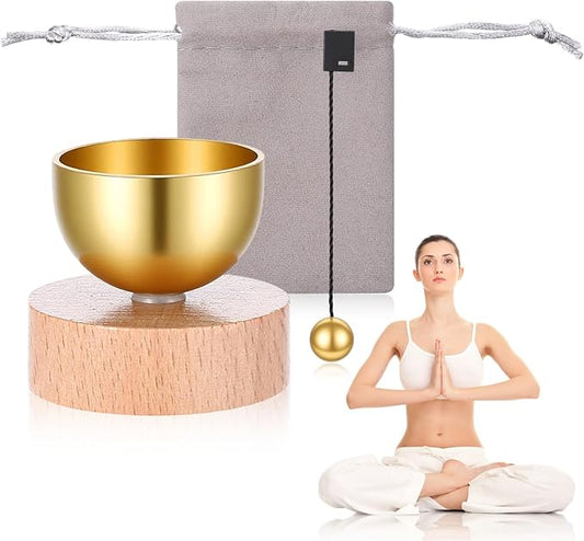 MIni Singing Bowl Set, Meditation Sound Bowl with Bag for Yoga, Meditation Relaxation, Mindfulness,Chakra Energy Healing, Self-Regulation, Stress Relief, Spiritual Gifts Bloomnest